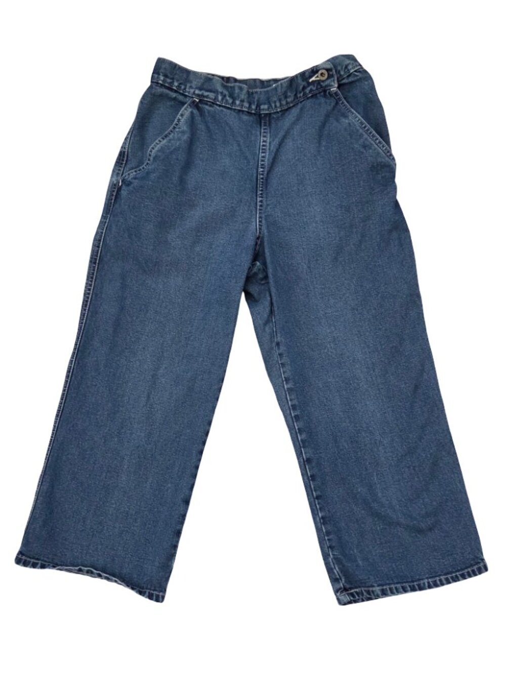 Vintage 90s Levi's Dry Goods Jeans Womens 6 Wide Leg High Rise Cropped Denim Y2K